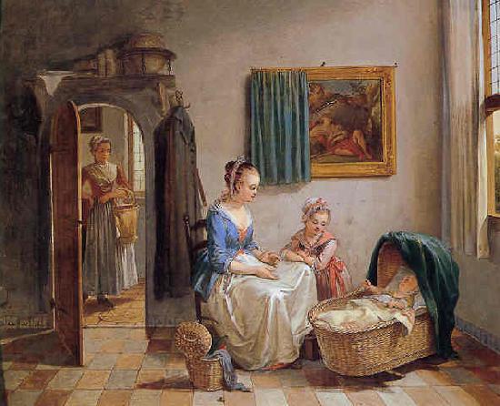Willem van A family in an interior Spain oil painting art
